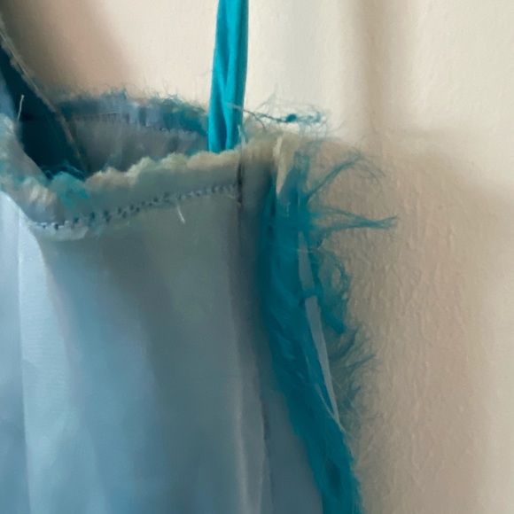 Rodarte | Delicate Blue Silk | Floaty Slip Dress | Neck Detail | UK 8-10 - Picture 10 of 12